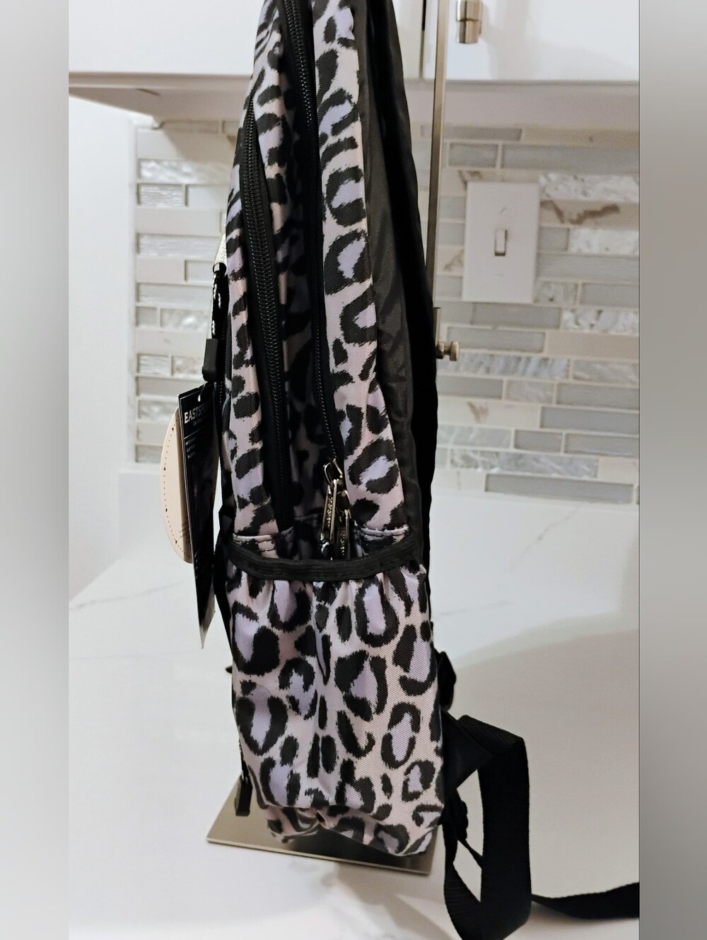 NWT Eastsport Laptop Backpack - Purple, Black, Gray Leopard Print - Picture 7 of 15